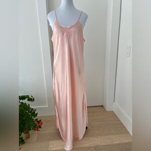 VINTAGE Diamond Tea Gown Maxi Slip Dress Chemise Nightgown Union Made Canada